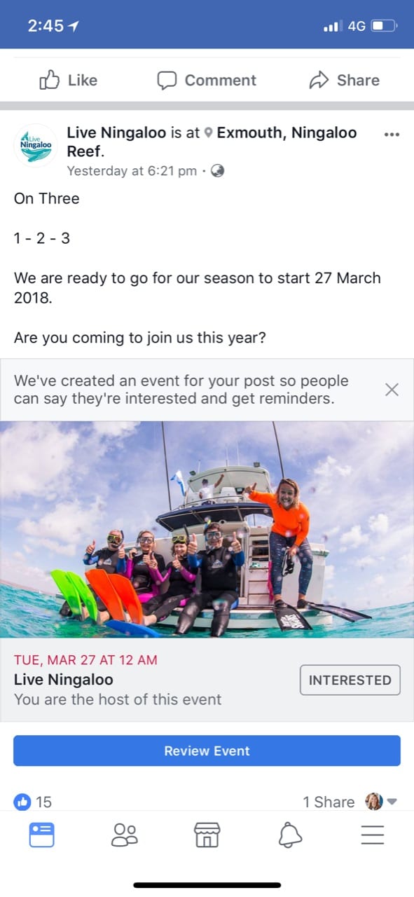 Facebook está probando: creará automáticamente tus Eventos?